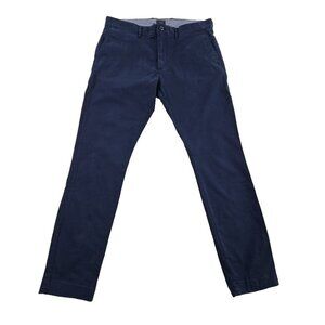 J.Crew Men's $98 250 Skinny Fit Pant Stretch Chino Navy 34X32 AB613 NWOT Classic